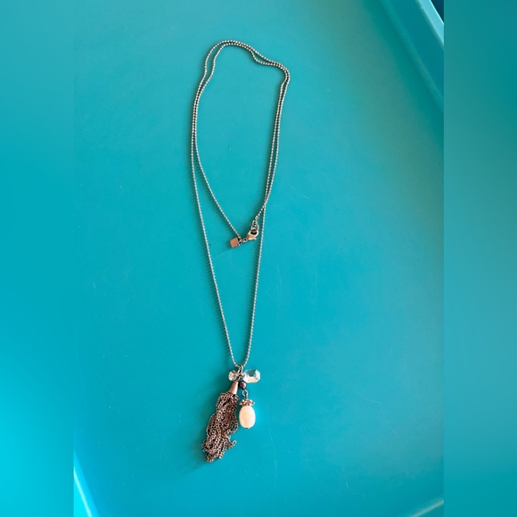 Banana Republic Sparkling Silver Necklace with Tassels - Picture 3 of 10
